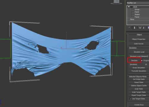 آموزش پاره کردن پارچه در تری دی مکس